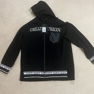 Signet  Embellished Track jacket With Hood 96%cotton 2%lyc size XL